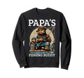 Papas Fishing Buddy Father Son Sweatshirt - Custom Art Print Men Women - T-Shirt, Sweatshirt, Hoodie