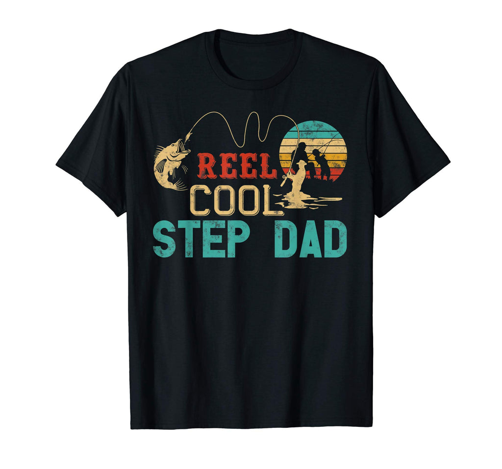Fishing Reel Step Dad Fathers Day T-Shirt - Custom Art Print for Adults - T-Shirt, Sweatshirt, Hoodie