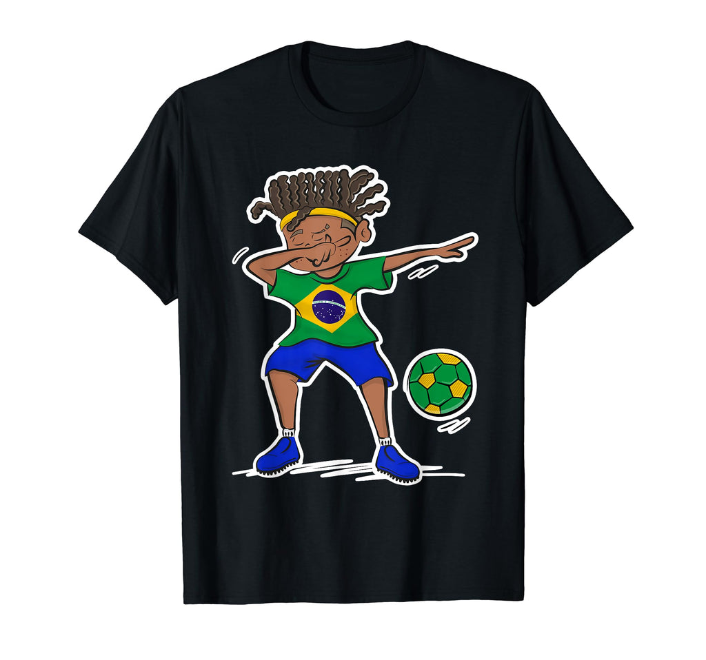 Dabbing Brazil Soccer Jersey Brazilian T-Shirt - Fun Novelty Design Unisex - T-Shirt, Sweatshirt, Hoodie