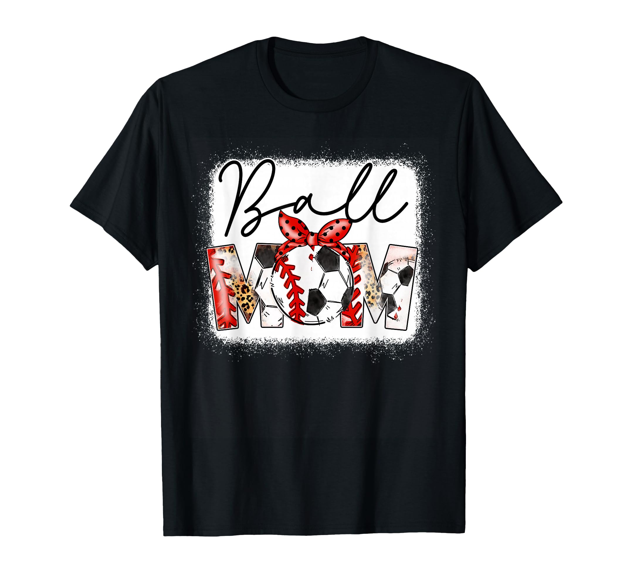 Mom Both Heart Soccer Baseball Sports Mom T-Shirt - Novelty Apparel Unisex - T-Shirt, Sweatshirt, Hoodie