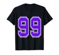 Purple Number 99 Football Baseball T-Shirt - Fun Novelty Design Men Women - T-Shirt, Sweatshirt, Hoodie