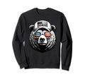 Papa Bear Face Sunglases 4Th July Sweatshirt - Novelty Apparel Unisex - T-Shirt, Sweatshirt, Hoodie