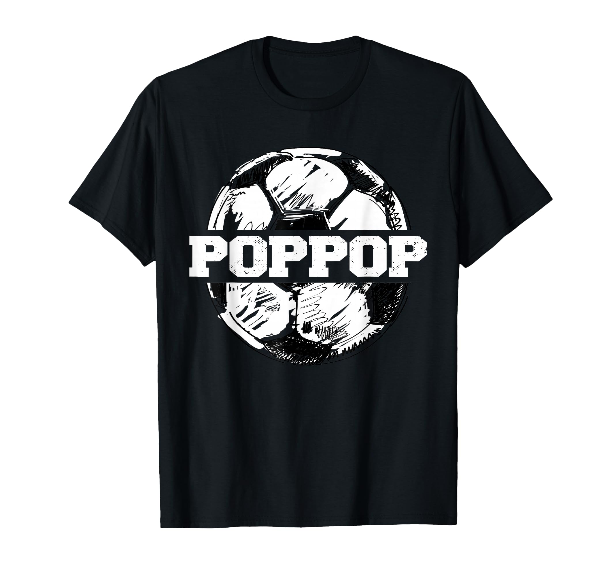 Soccer Poppop Sketch Split Soccer T-Shirt - Casual Everyday Wear Men Women - T-Shirt, Sweatshirt, Hoodie