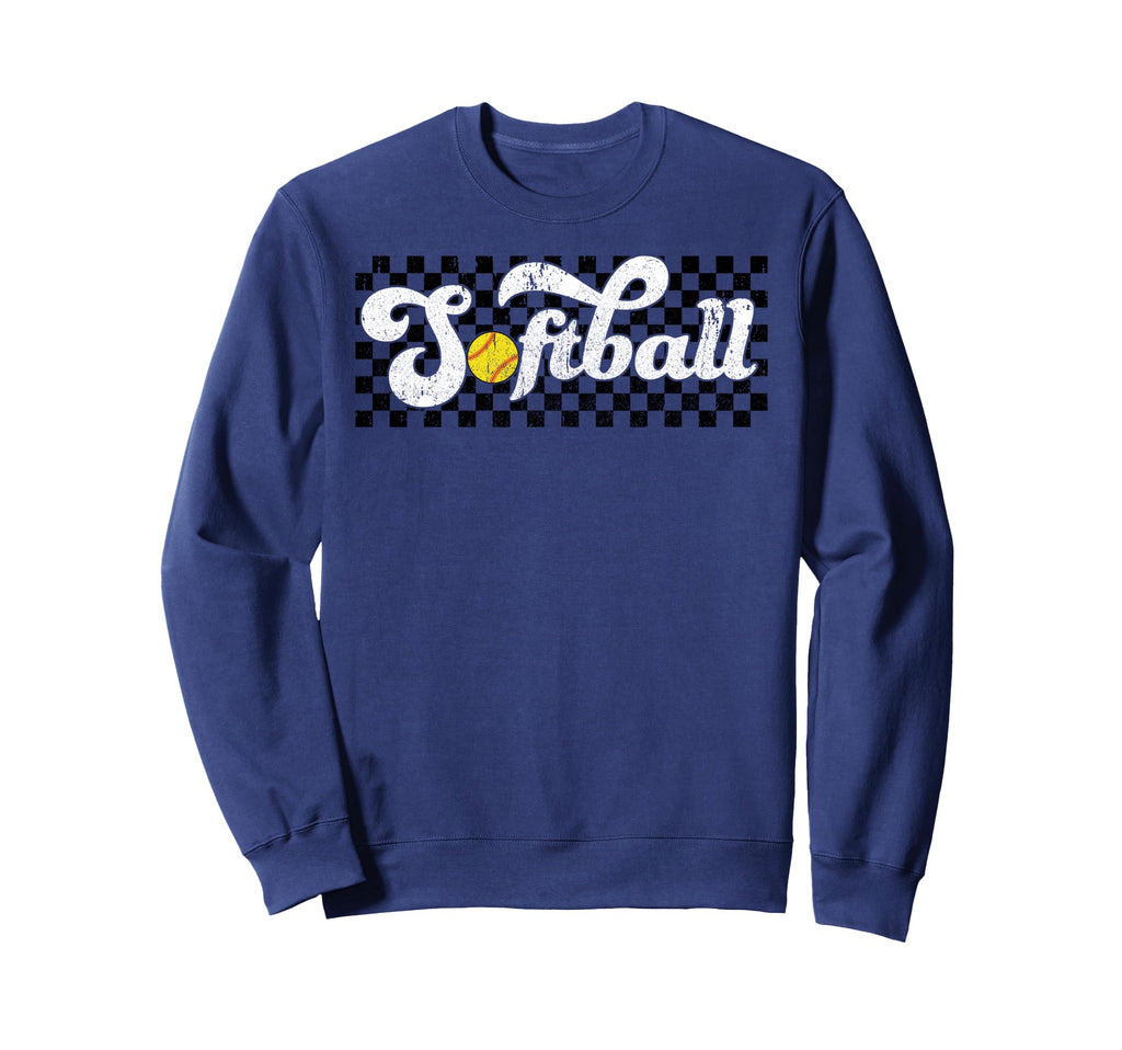 Softball Family Mom Dad Grandma Sweatshirt - Minimalist Print for Adults - T-Shirt, Sweatshirt, Hoodie