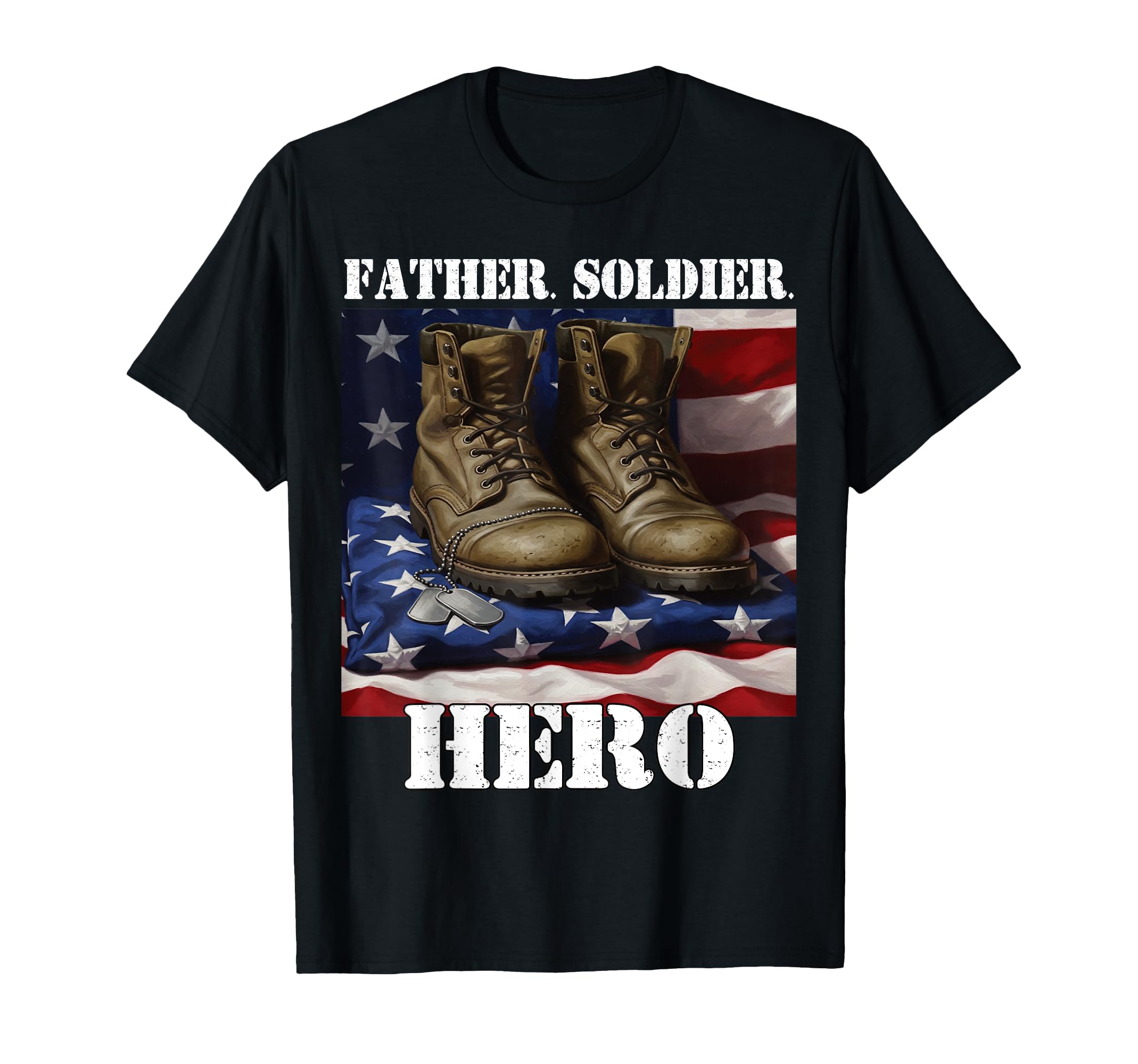 Proud Veteran Father Soldier Hero T-Shirt - Minimalist Print for Adults - T-Shirt, Sweatshirt, Hoodie