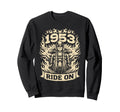 Biker 1953 Ride Birthday Motorcycle Sweatshirt - Minimalist Print Unisex - T-Shirt, Sweatshirt, Hoodie