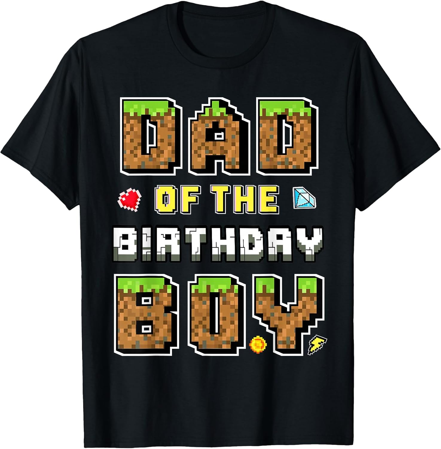 Dad Of The Birthday Boy Gamer Pixel Party Matching - Adult & Kids T-Shirts, Sweatshirts & Hoodies apparel design preview 1