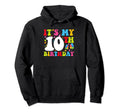 Groovy 10 Year Old Birthday Or Ten Year Hoodie - Aesthetic Graphic Unisex - T-Shirt, Sweatshirt, Hoodie