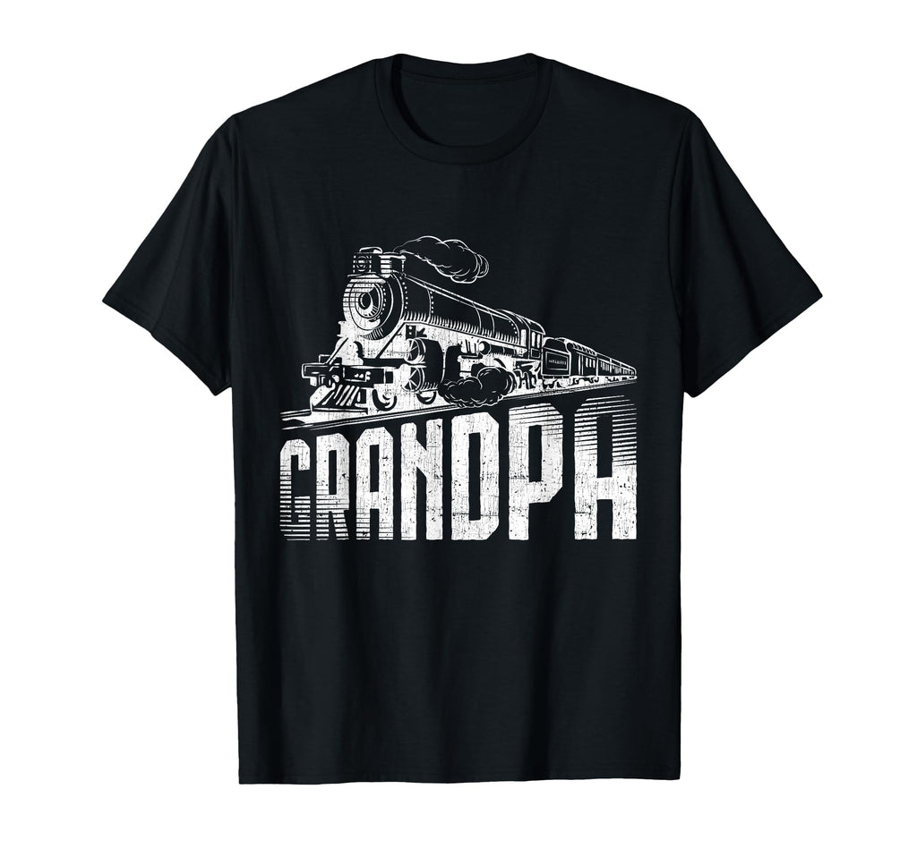 Train Lover Grandpa Gift T-Shirt - Graphic Print Men Women - T-Shirt, Sweatshirt, Hoodie
