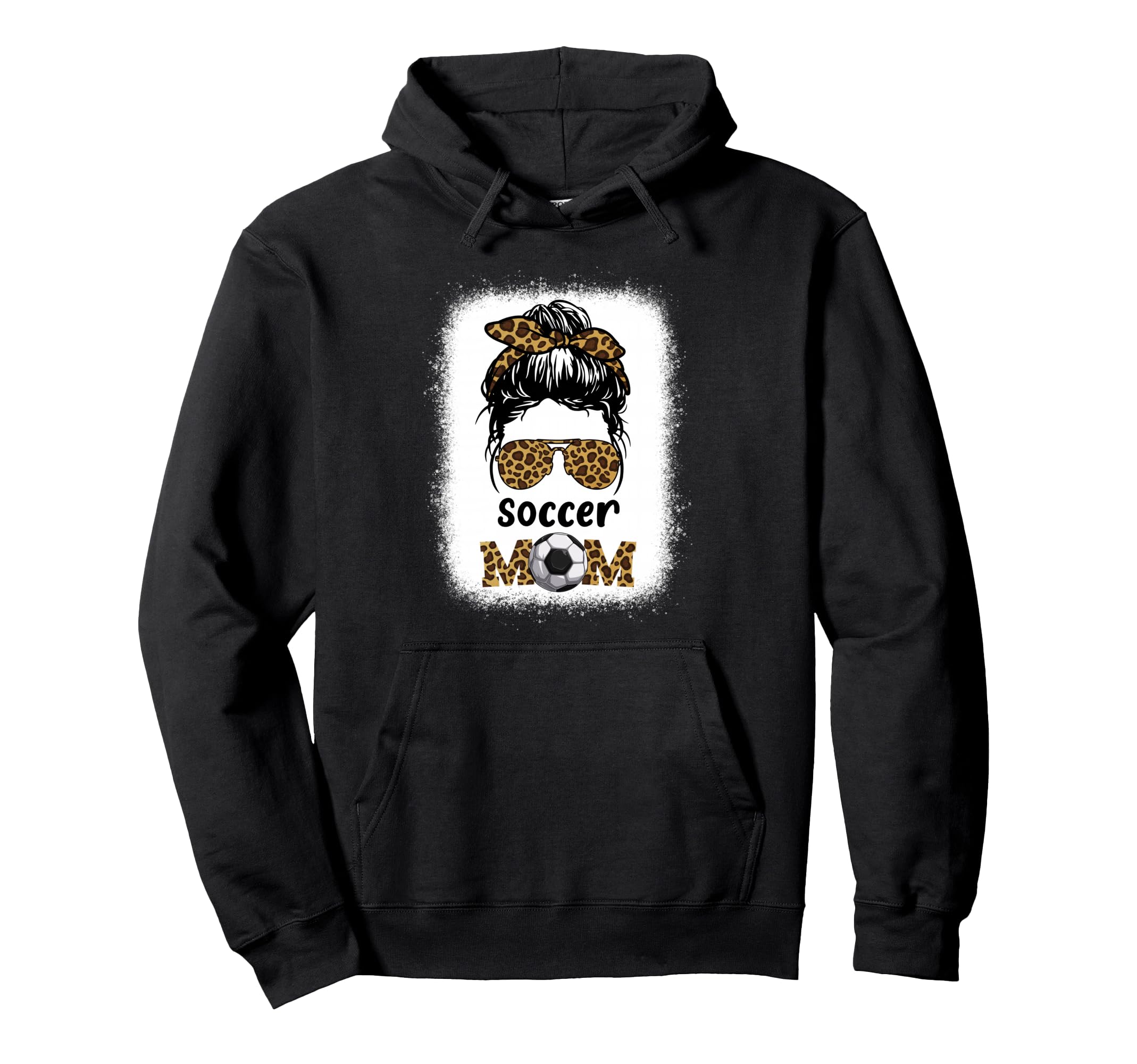 Soccer Mom Bleached Leopard Cheetah Hoodie - Aesthetic Graphic for Adults - T-Shirt, Sweatshirt, Hoodie