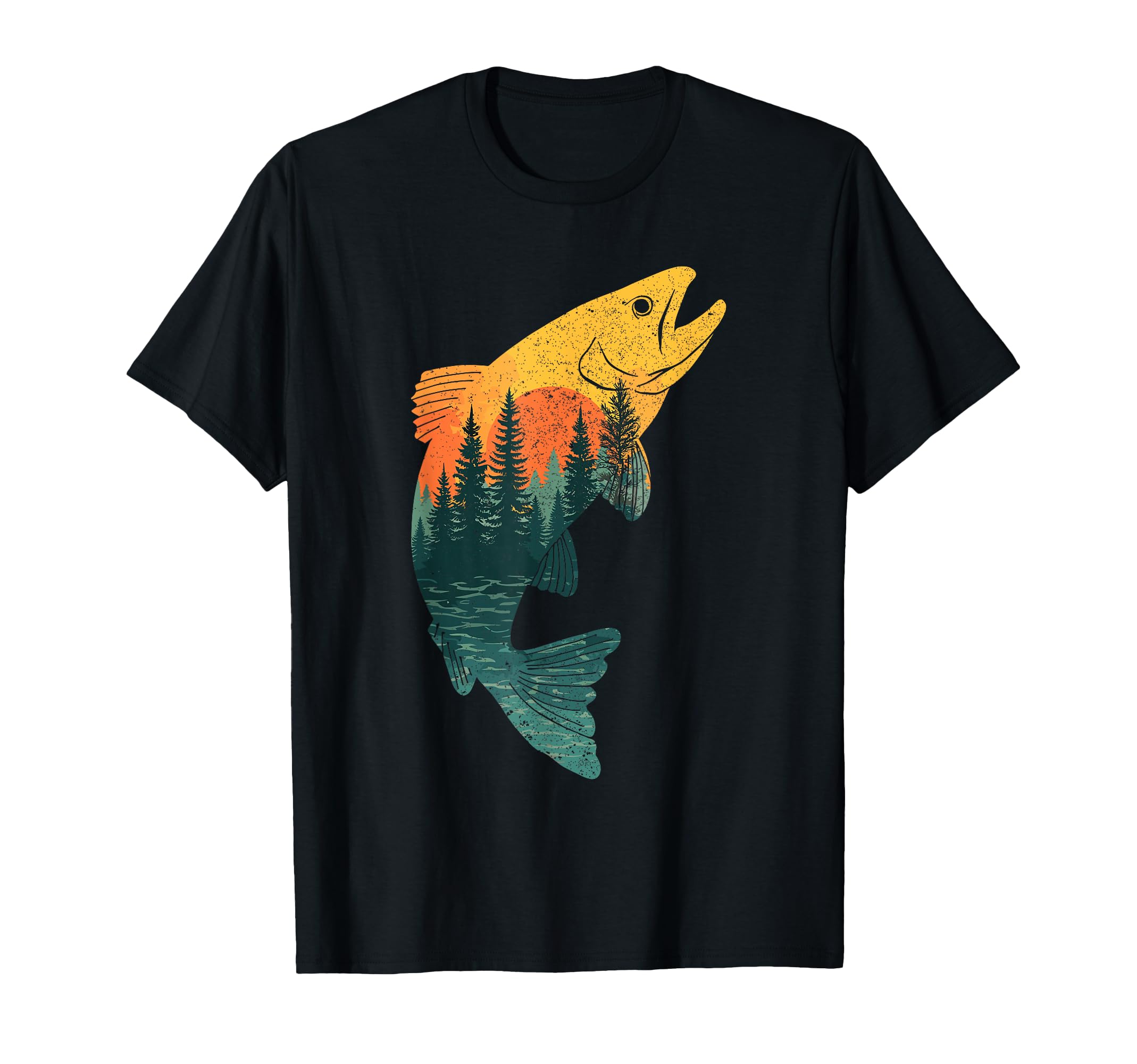 Fly Fishing Trout Fisherman Outdoor T-Shirt - Trendy Graphic for Adults - T-Shirt, Sweatshirt, Hoodie