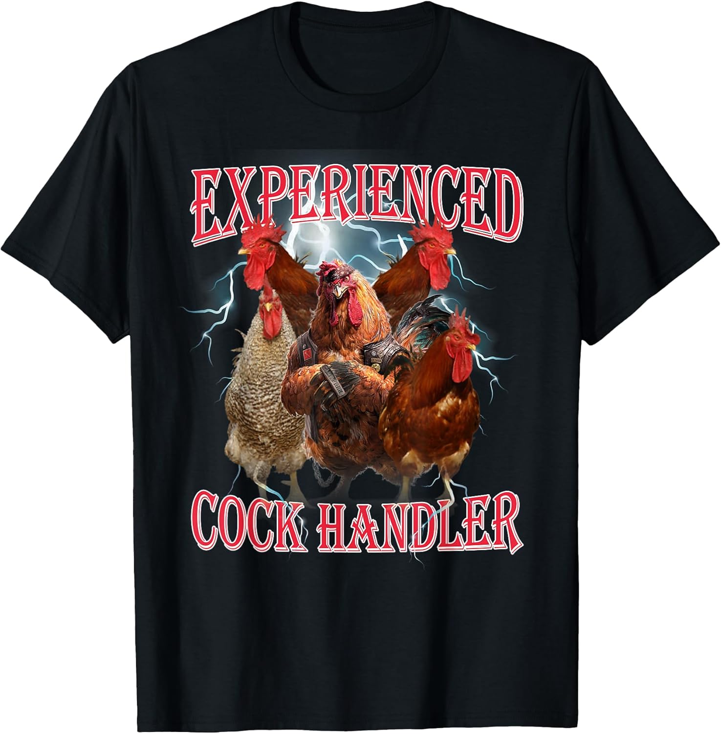 Funny Adult Humor Experienced Cock Handler - Adult & Kids T-Shirts, Sweatshirts & Hoodies apparel design preview 1