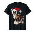 Chinese Crested Santa Hat Lights T-Shirt - Casual Everyday Wear for Adults - T-Shirt, Sweatshirt, Hoodie