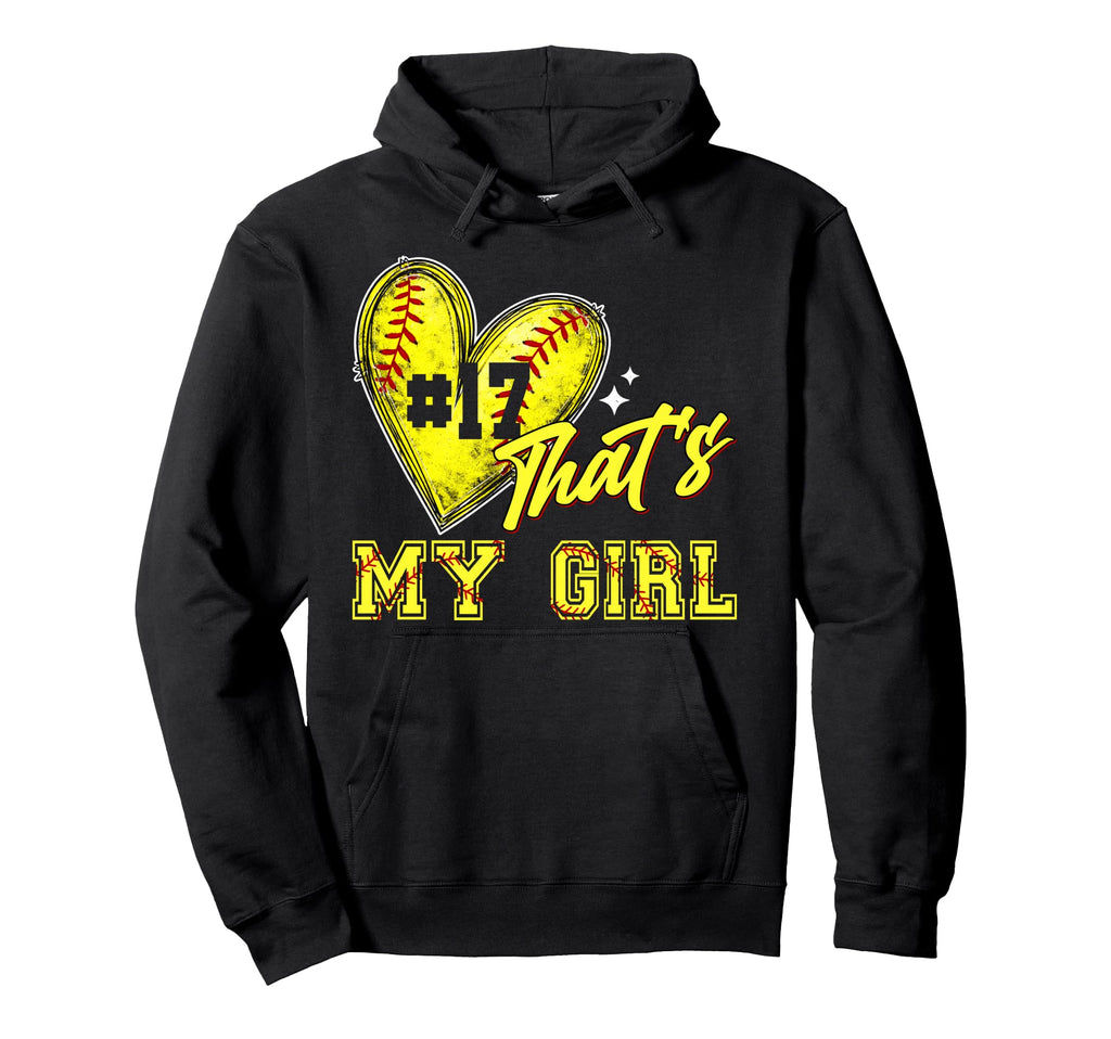 Softball Mom Dad Thats My Jersey Hoodie - Casual Everyday Wear Men Women - T-Shirt, Sweatshirt, Hoodie