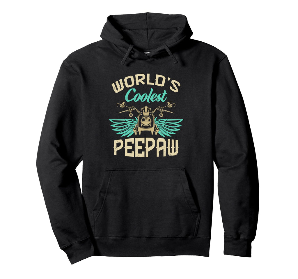 Worlds Coolest Peepaw Motorcycle Hoodie - Minimalist Print Men Women - T-Shirt, Sweatshirt, Hoodie