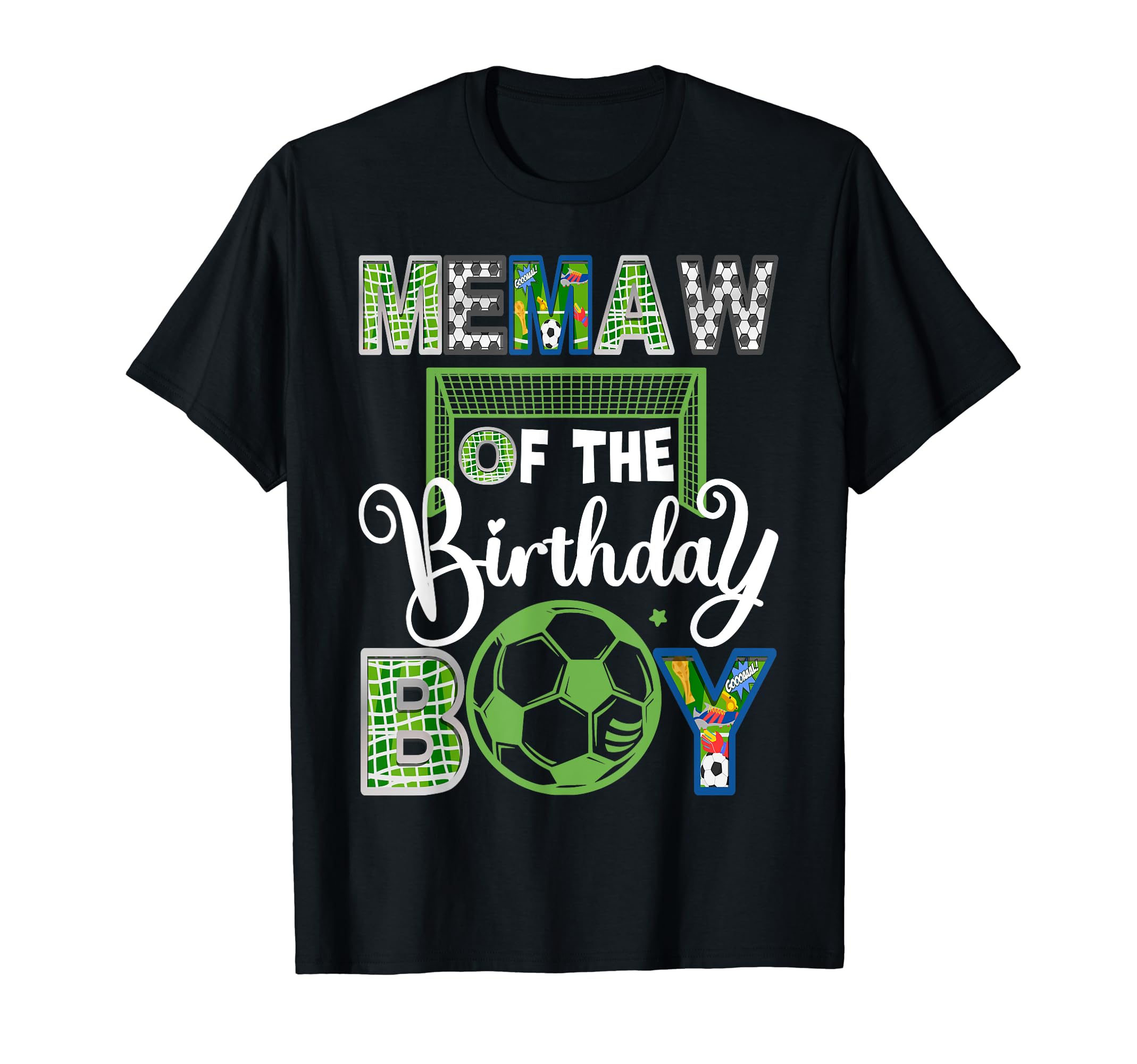 Memaw Birthday Soccer Baller Birthday T-Shirt - Trendy Graphic for Adults - T-Shirt, Sweatshirt, Hoodie