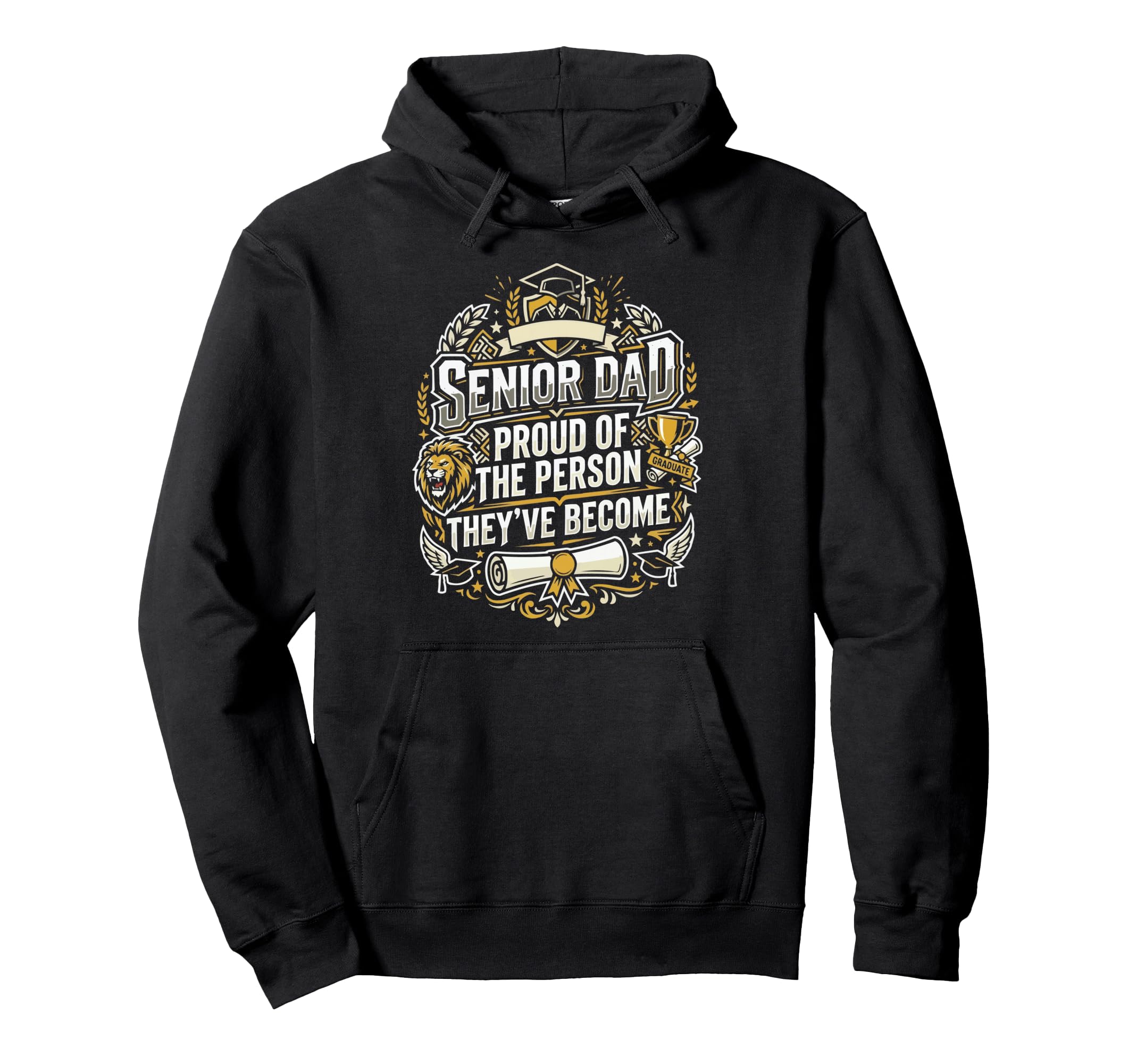 High School Senior Dad Classroom Hoodie - Graphic Print for Adults - T-Shirt, Sweatshirt, Hoodie