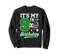 9Th Soccer Birthday Party 9 Year Sweatshirt - Trendy Graphic for Adults - T-Shirt, Sweatshirt, Hoodie