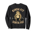 Kinda Fit Sorta Fat Funny Frog Gym Sweatshirt - Trendy Graphic Unisex - T-Shirt, Sweatshirt, Hoodie