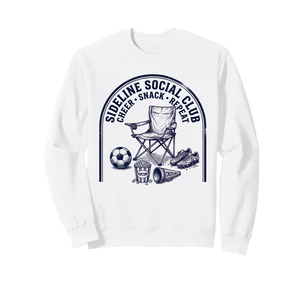 Sideline Social Club Cheer Snack Sweatshirt - Aesthetic Graphic for Adults - T-Shirt, Sweatshirt, Hoodie