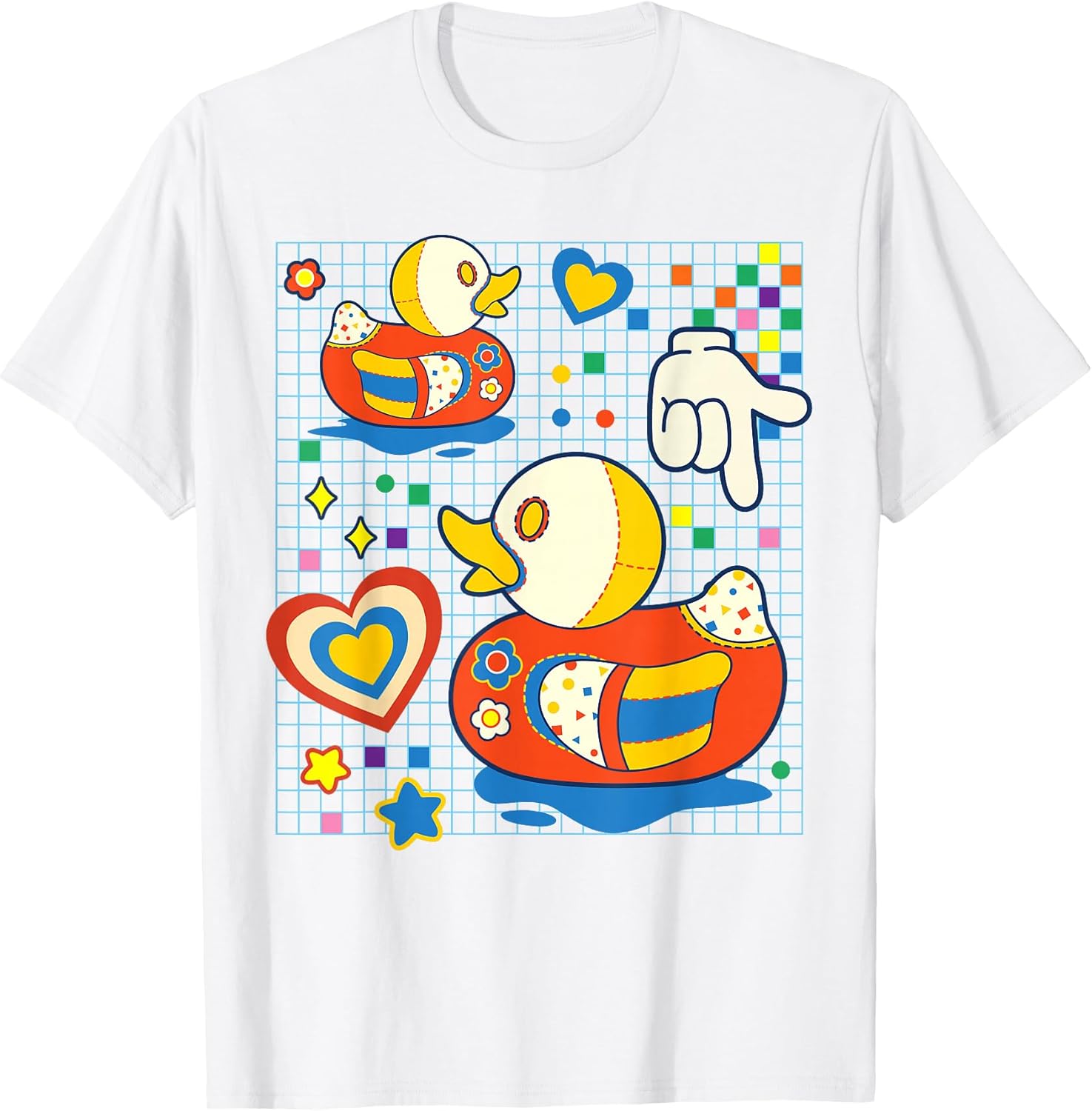 Kidcore Aesthetic Duck Fabric Patches Decora Kei - Adult & Kids T-Shirts, Sweatshirts & Hoodies apparel design preview 1