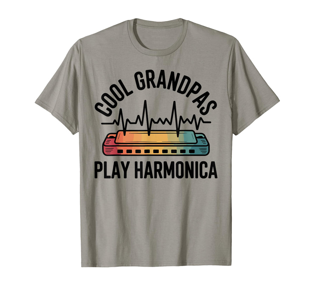 Funny Harmonica Player Grandpa T-Shirt - Casual Everyday Wear for Adults - T-Shirt, Sweatshirt, Hoodie