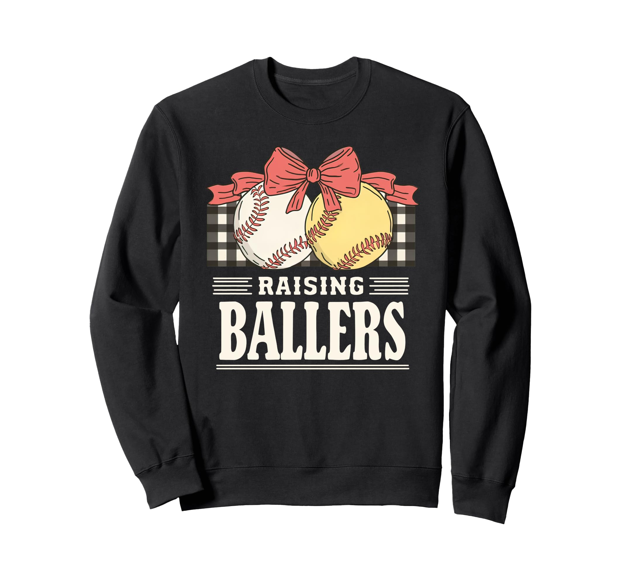 Busy Raising Ballers Softball And Sweatshirt - Graphic Print Unisex - T-Shirt, Sweatshirt, Hoodie