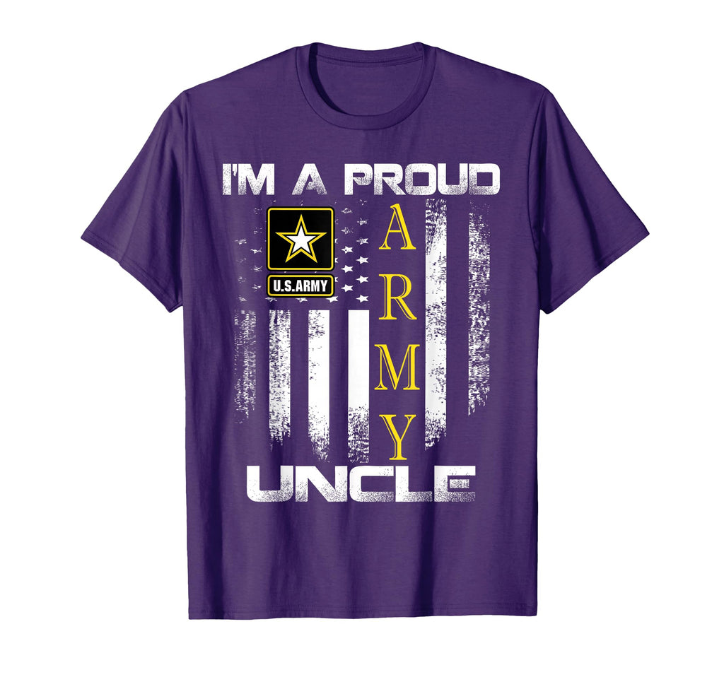 Im Proud Army Uncle American Flag Gift T-Shirt - Novelty Apparel for Adults - T-Shirt, Sweatshirt, Hoodie