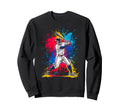 Paint Splash Baseball Player Coach Sweatshirt - Minimalist Print Unisex - T-Shirt, Sweatshirt, Hoodie