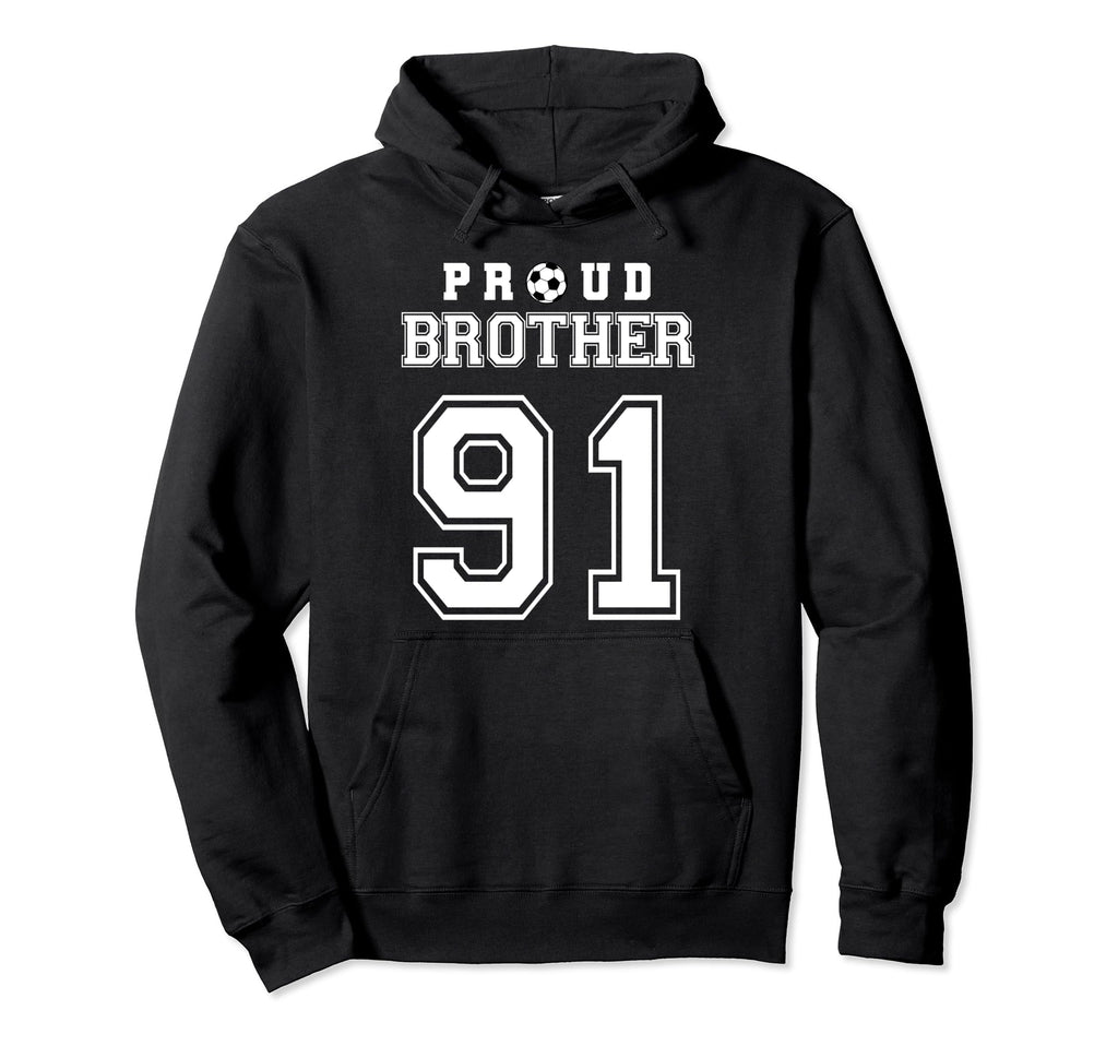 Number 91 Custom Proud Soccer Futbol Hoodie - Minimalist Print Men Women - T-Shirt, Sweatshirt, Hoodie