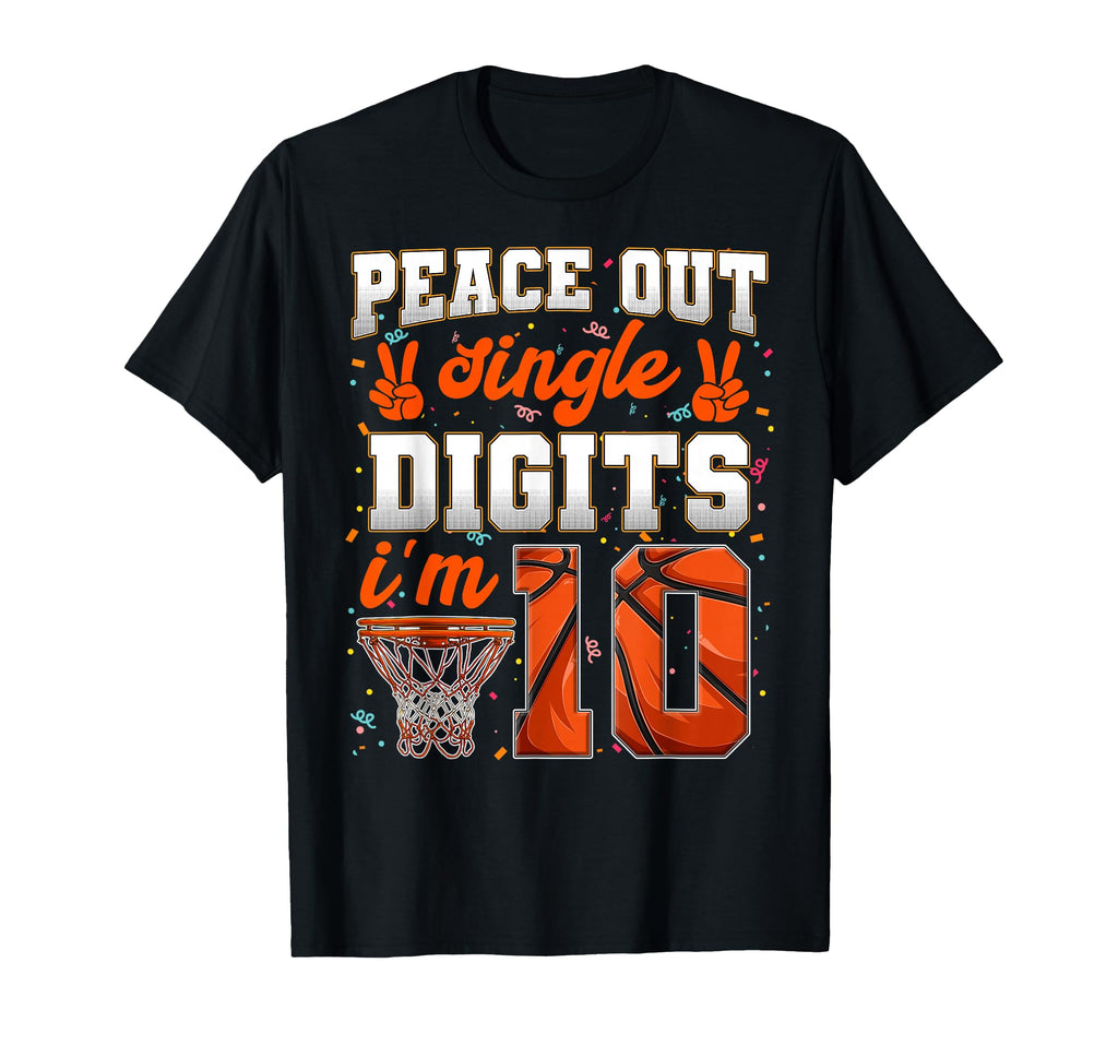 Peace Out Single Digits 10Th Birthday T-Shirt - Trendy Graphic Men Women - T-Shirt, Sweatshirt, Hoodie