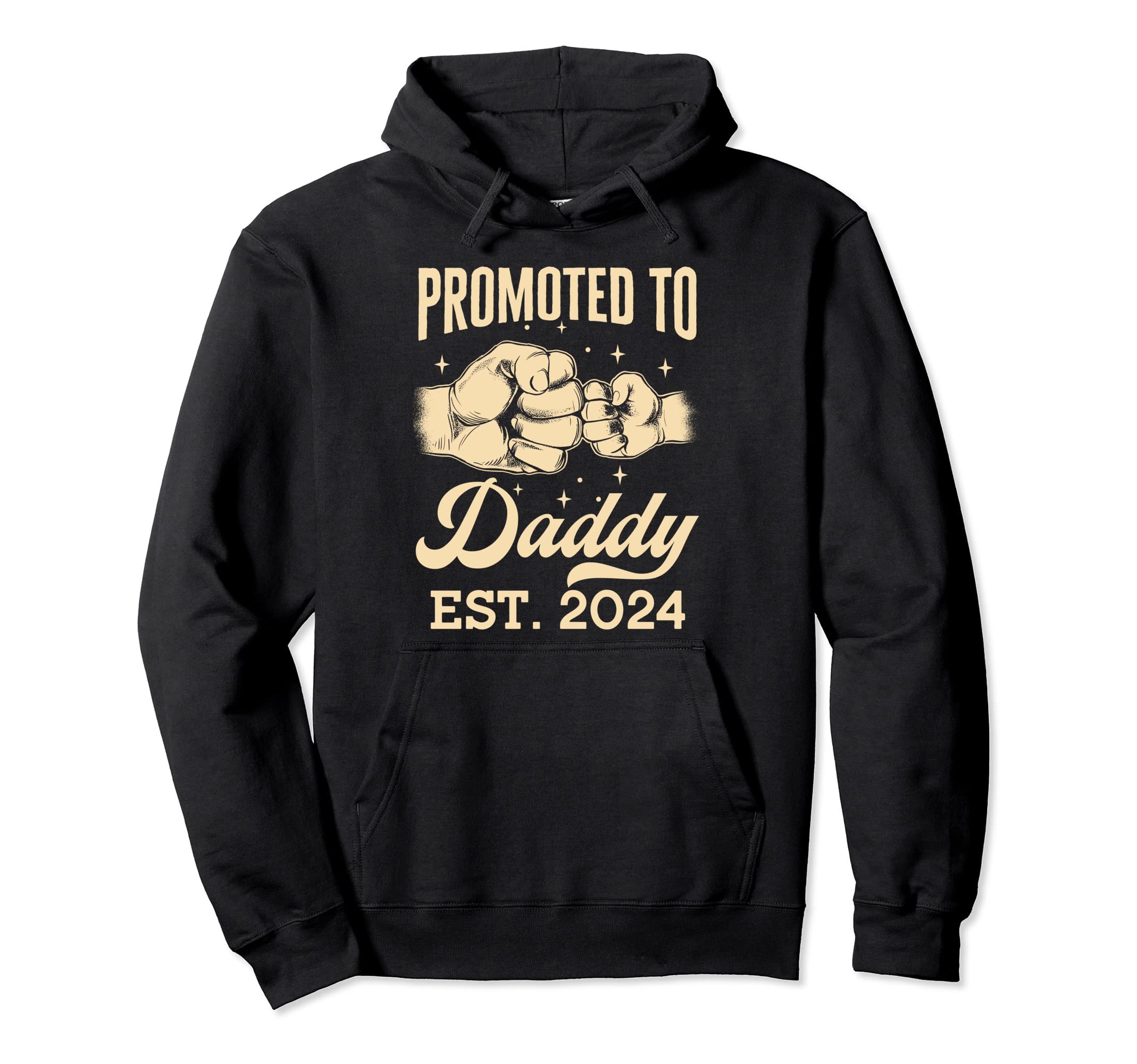 Promoted To Daddy Est 2024 First Time Dad Hoodie - Graphic Print Men Women - T-Shirt, Sweatshirt, Hoodie