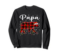 Funny Red Plaid Lights Papa Bear Sweatshirt - Aesthetic Graphic Unisex - T-Shirt, Sweatshirt, Hoodie