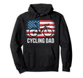 Cycling Dad American Flag Road Hoodie - Casual Everyday Wear for Adults - T-Shirt, Sweatshirt, Hoodie