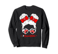 Soccer Sister Messy Bun Hair Gift Sweatshirt - Minimalist Print Unisex - T-Shirt, Sweatshirt, Hoodie