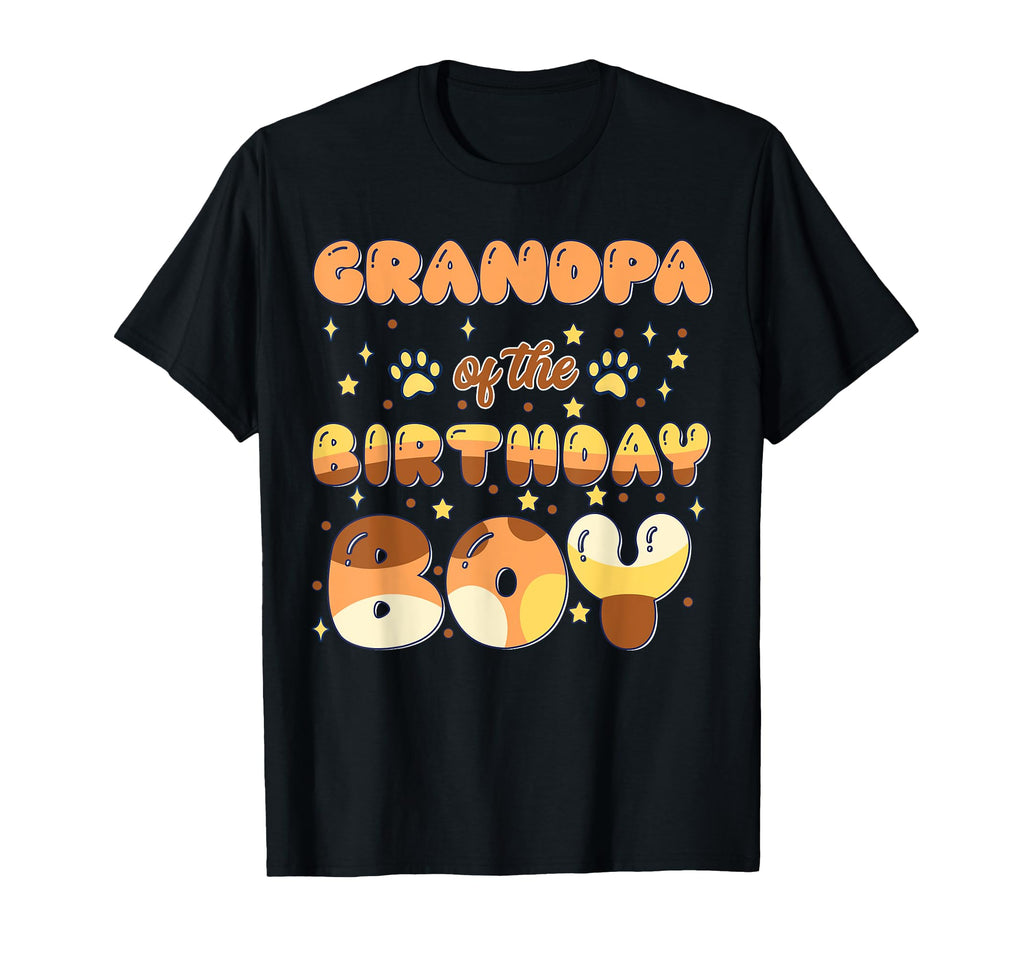 Grandpa Bday Blue Dog Theme Party T-Shirt - Trendy Graphic Men Women - T-Shirt, Sweatshirt, Hoodie