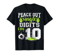 10Th Birthday Soccer Peace Out Single T-Shirt - Aesthetic Graphic Unisex - T-Shirt, Sweatshirt, Hoodie