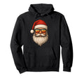 Santa Sunglasses Funny Dad Hoodie - Minimalist Print Unisex - T-Shirt, Sweatshirt, Hoodie