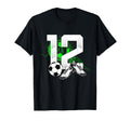 12Th Birthday Soccer Player Football 12 T-Shirt - Minimalist Print Unisex - T-Shirt, Sweatshirt, Hoodie