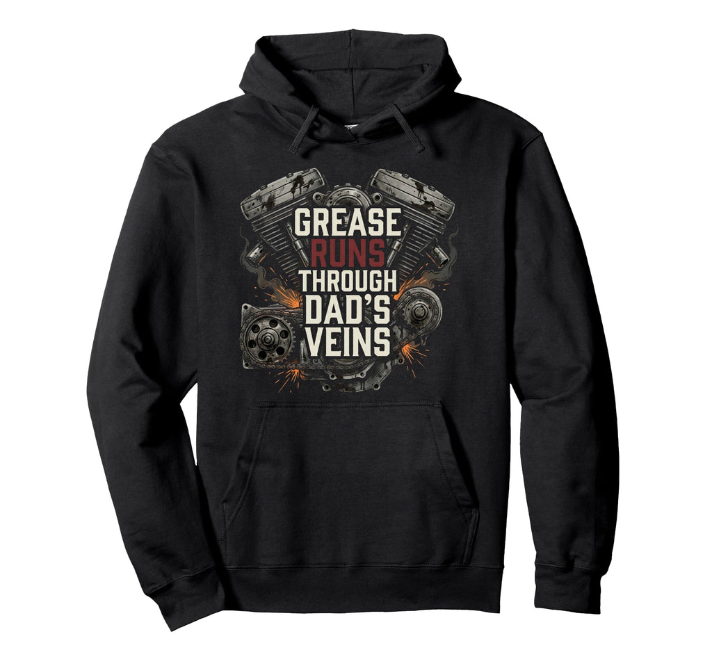 Garage Motorcycle Papa Rider Biker Hoodie - Fun Novelty Design Men Women - T-Shirt, Sweatshirt, Hoodie