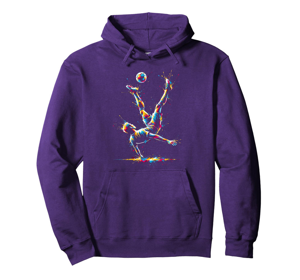 Soccer Player Bicycle Kick Art Soccer Hoodie - Fun Novelty Design Unisex - T-Shirt, Sweatshirt, Hoodie
