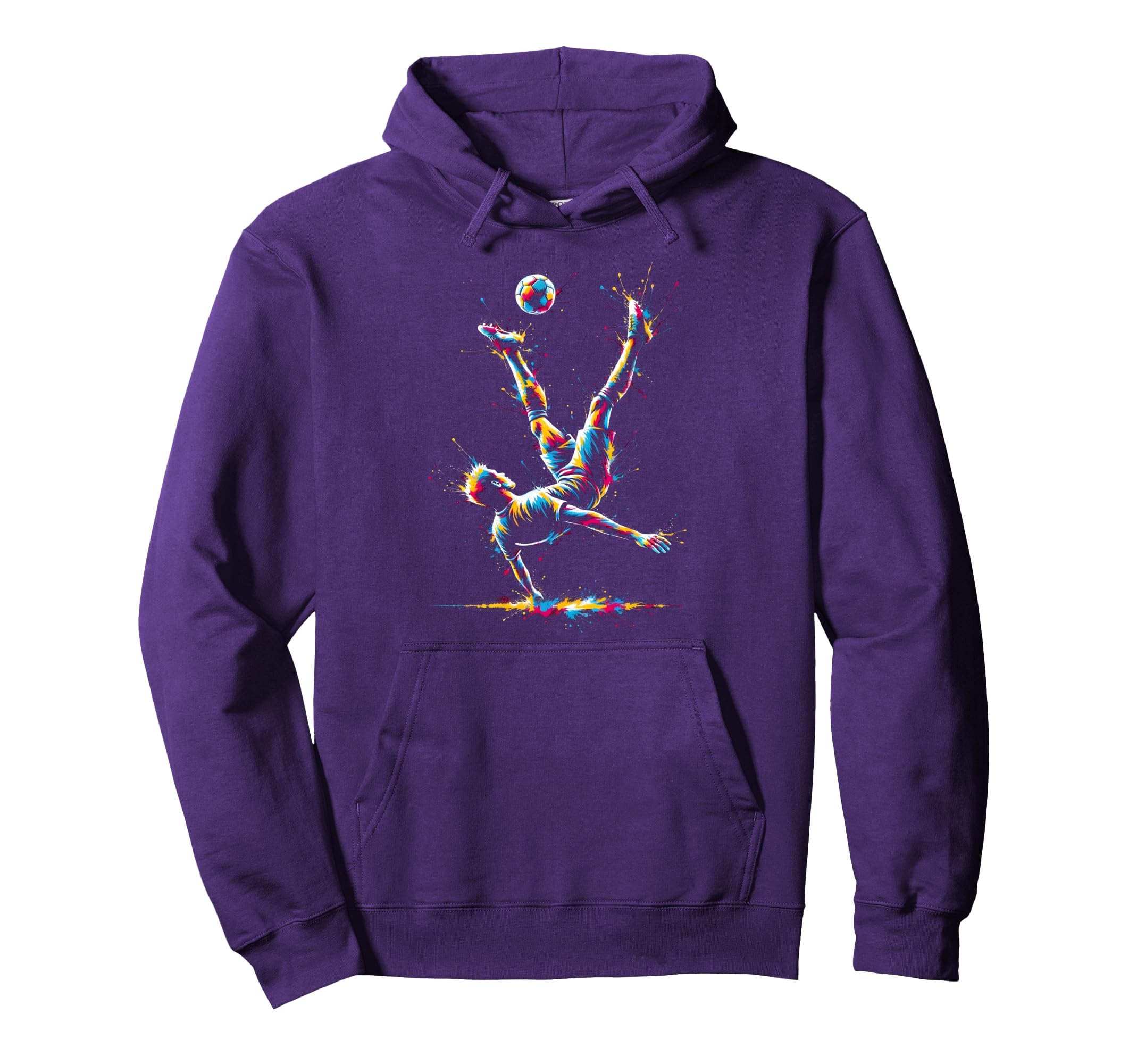 Soccer Player Bicycle Kick Art Soccer Hoodie - Fun Novelty Design Unisex - T-Shirt, Sweatshirt, Hoodie