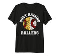 Busy Raising Ballers Funny Baseball T-Shirt - Minimalist Print Men Women - T-Shirt, Sweatshirt, Hoodie