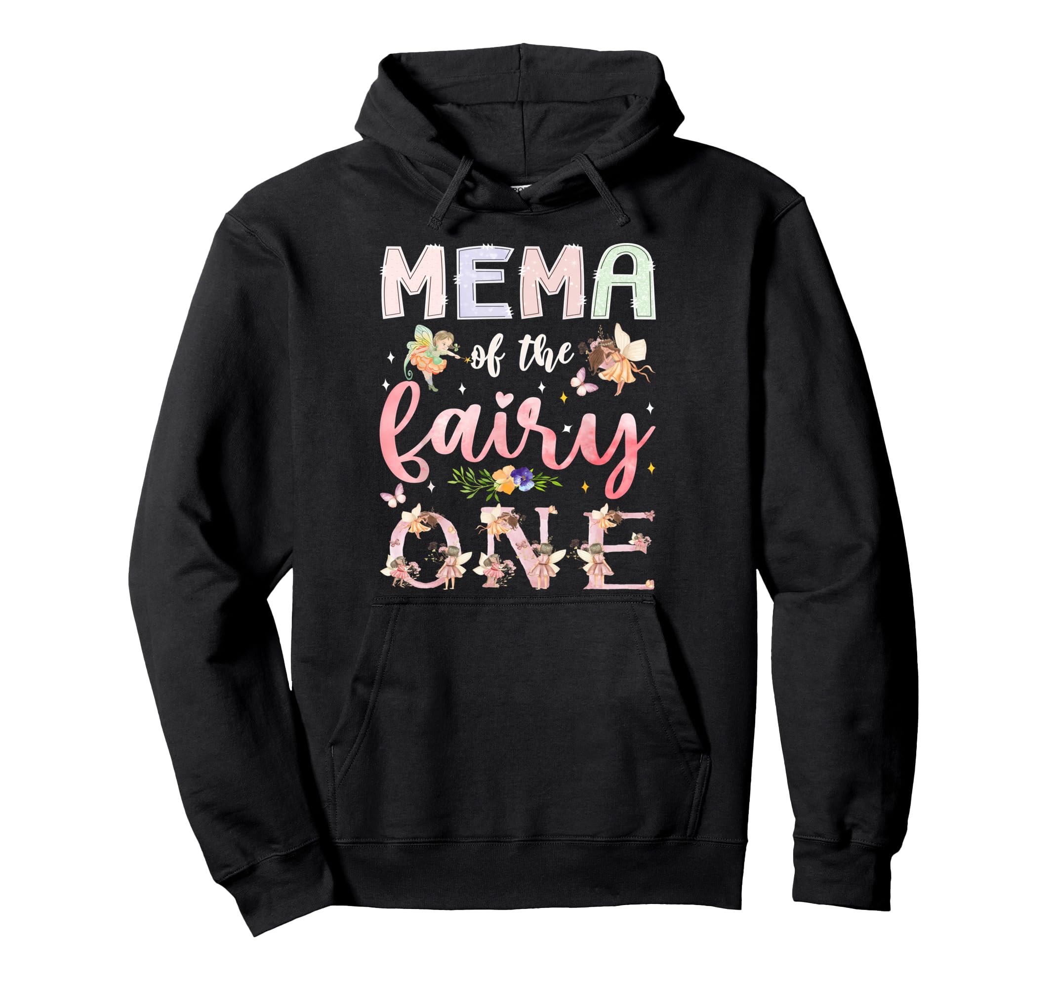 Mema Fairy One 1St Birthday Family Hoodie - Casual Everyday Wear Unisex - T-Shirt, Sweatshirt, Hoodie
