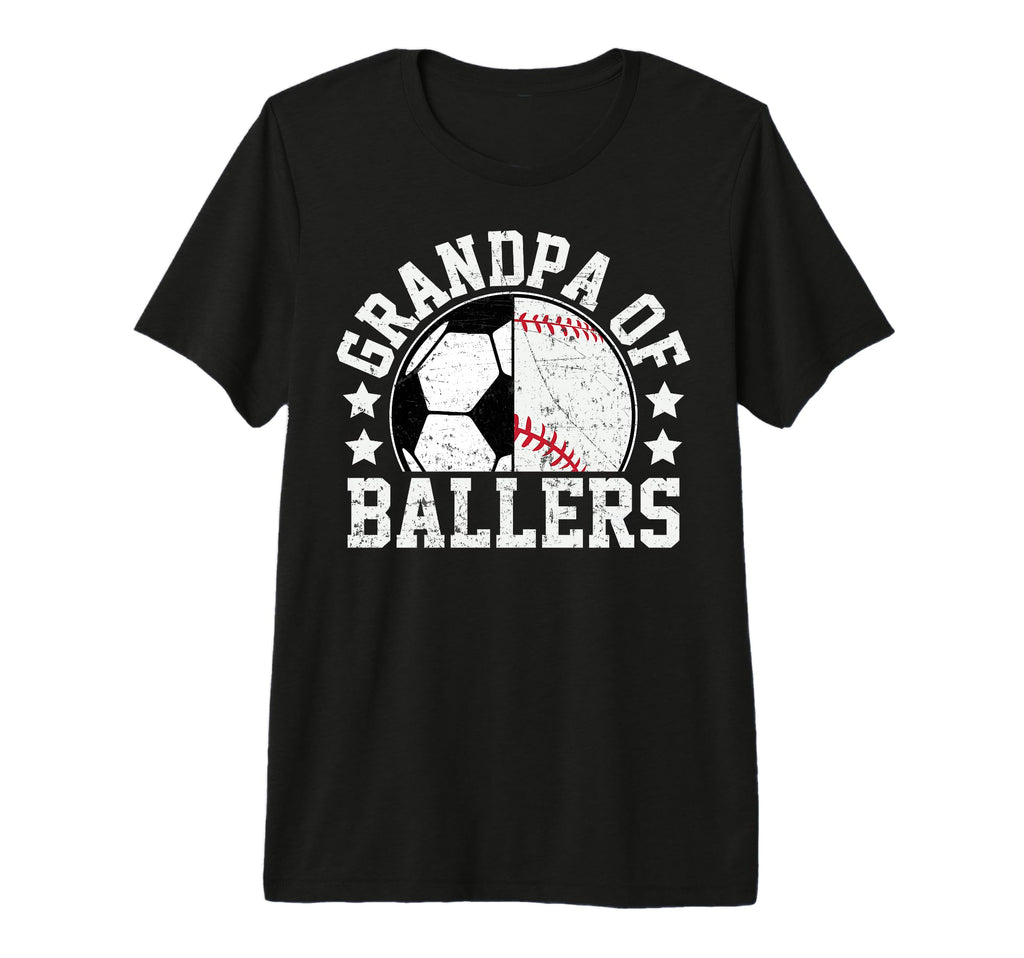 Grandpa Ballers Soccer Baseball T-Shirt - Fun Novelty Design Unisex - T-Shirt, Sweatshirt, Hoodie