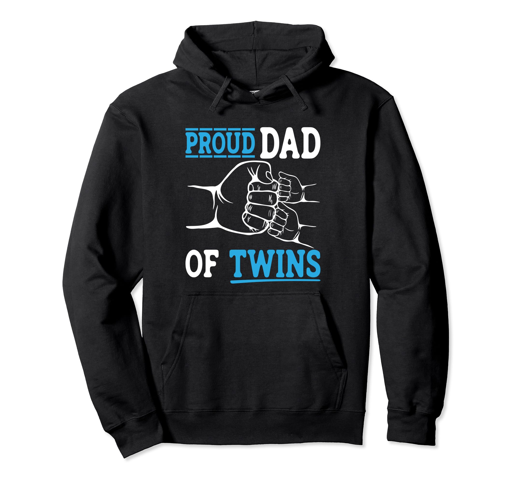 Proud Dad Twins Father Two Twin Dad Hoodie - Trendy Graphic Unisex - T-Shirt, Sweatshirt, Hoodie