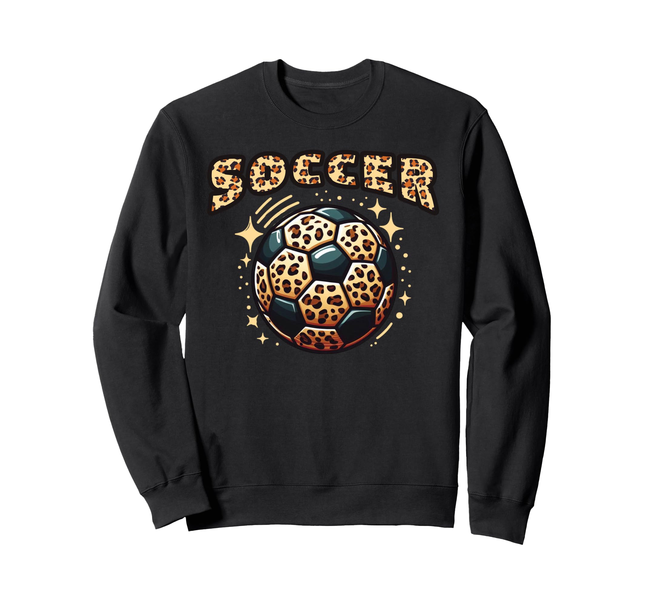 Soccer Ball Leopard Sweatshirt - Aesthetic Graphic for Adults - T-Shirt, Sweatshirt, Hoodie