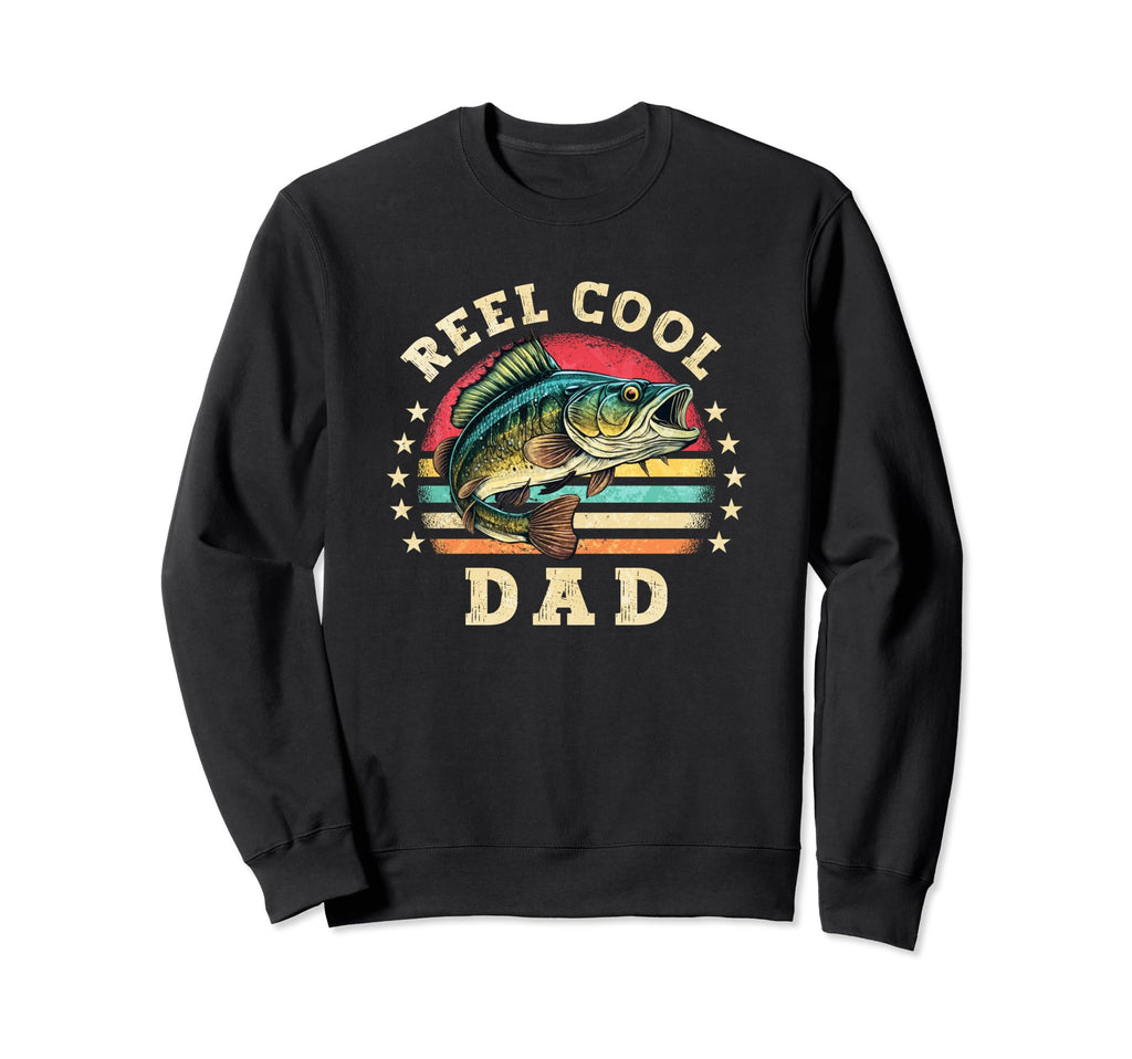 Reel Dad Fishing Dad Fathers Day Sweatshirt - Minimalist Print for Adults - T-Shirt, Sweatshirt, Hoodie