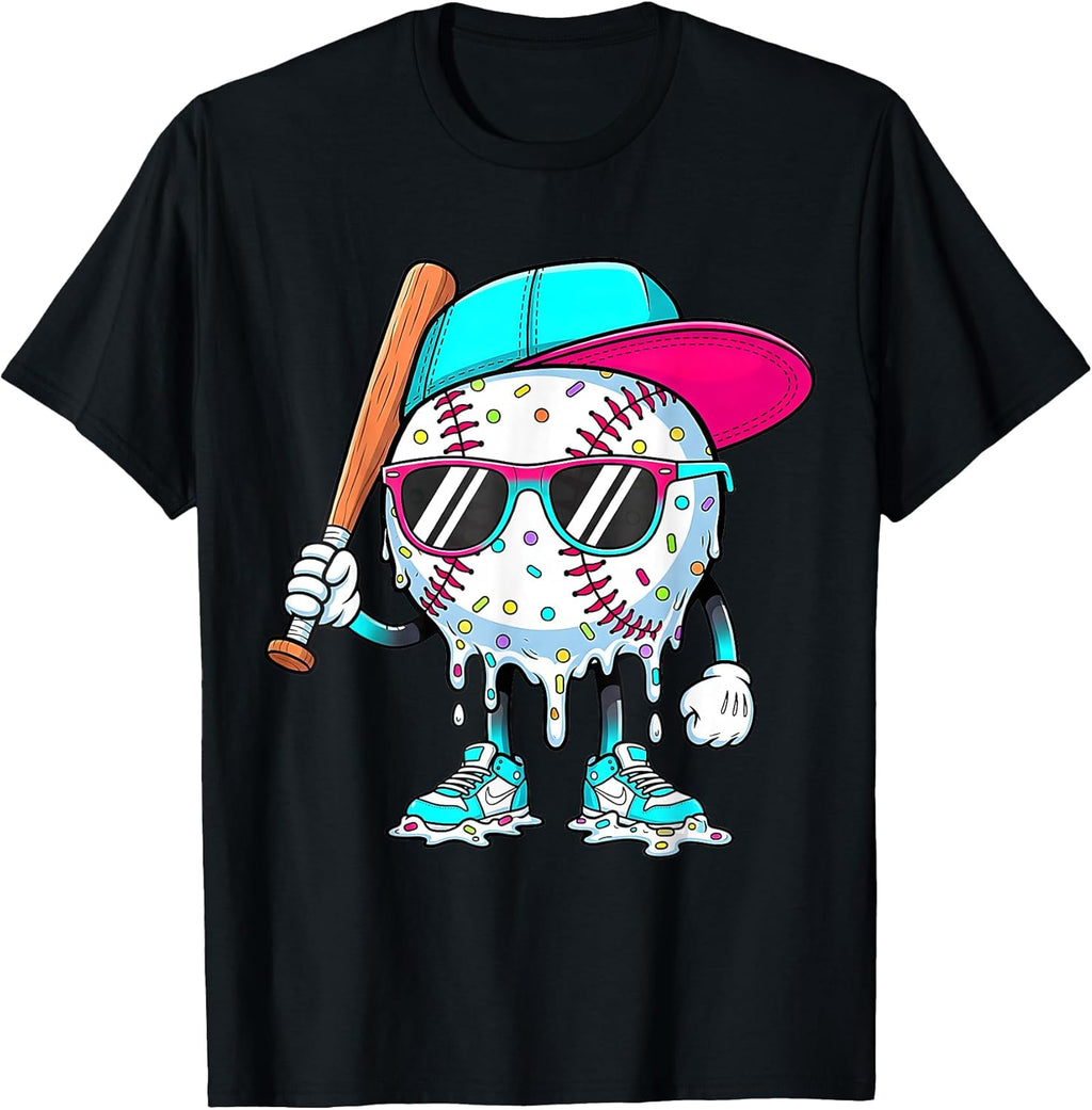 Baseball Drip Ice Cream Apparel Youth Boys - Adult & Kids T-Shirts, Sweatshirts & Hoodies apparel design preview 1