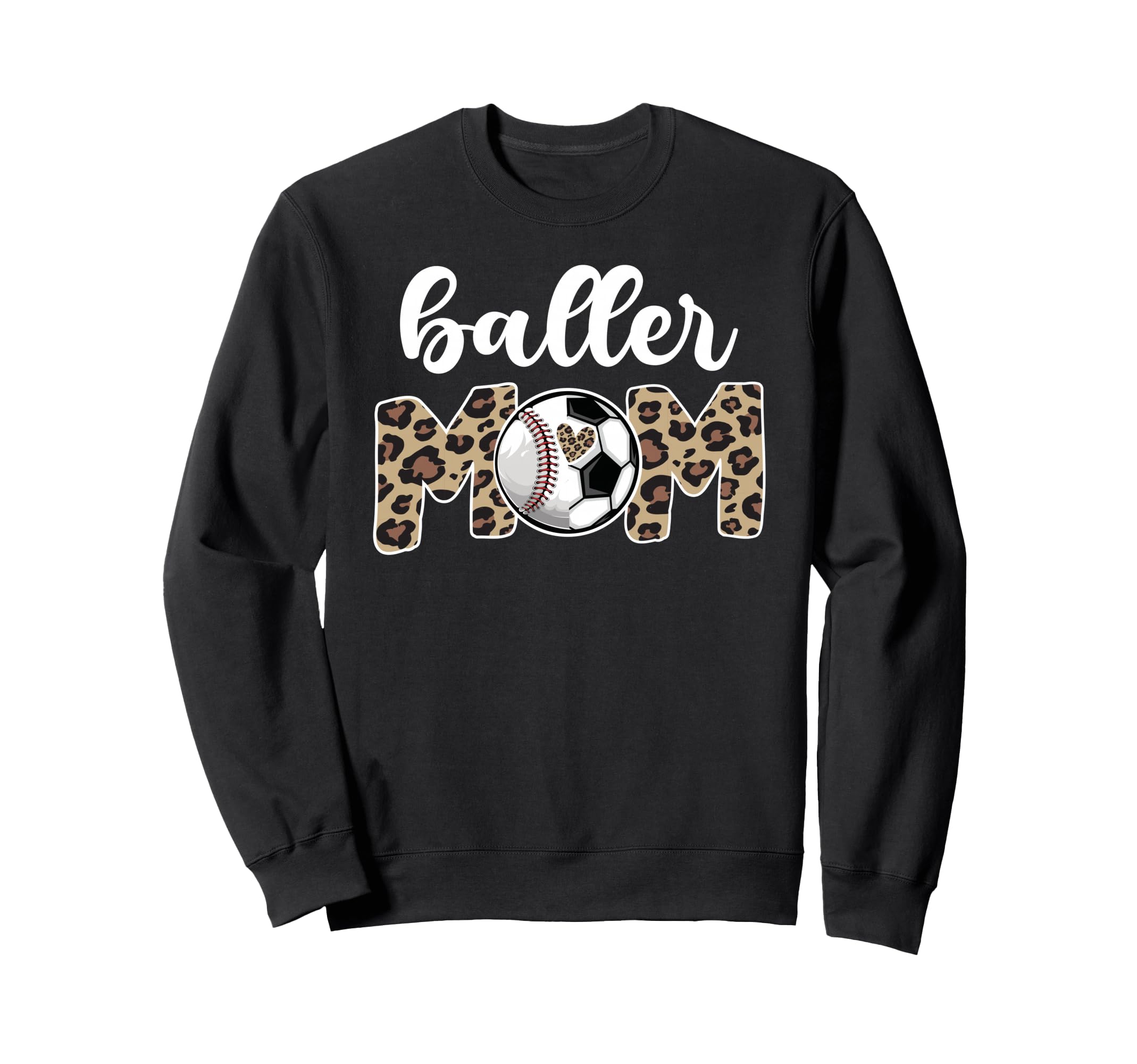 Baller Mom Proud Baseball Soccer Sweatshirt - Minimalist Print for Adults - T-Shirt, Sweatshirt, Hoodie